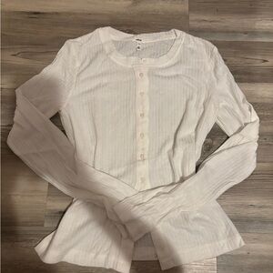 Aerie White Button-Down Shirt
